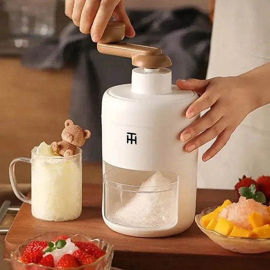 Portable Manual Ice Crusher Multi-function Hand Shaved Ice Machine