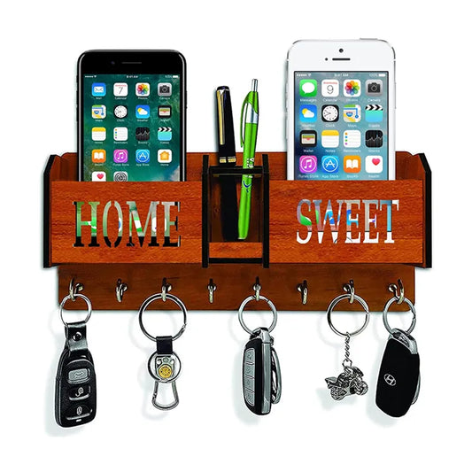 Furniture Wooden Wall Key Holder Creative Multipurpose Wall Hanger